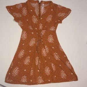 Orange xhilaration mini-dress